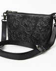 Small Crossbody Beautifully Hand Tooled Genuine Leather women bag western handbag purse