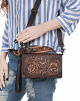 American Darling Wallet Beautifully Hand Tooled Genuine Leather women bag western handbag purse