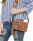 American Darling Wallet Beautifully Hand Tooled Genuine Leather women bag western handbag purse