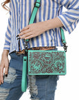 American Darling Wallet Beautifully Hand Tooled Genuine Leather women bag western handbag purse
