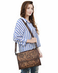 American Darling Crossbody Beautifully Hand Tooled Genuine Leather women bag western handbag purse