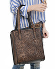 American Darling Tote Beautifully Hand Tooled Genuine Leather women bag western handbag purse