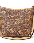 American Darling Large Crossbody Beautifully Hand Tooled Genuine Leather women bag western handbag purse