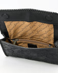 Clutch Beautifully Hand Tooled Genuine Leather women bag western handbag purse