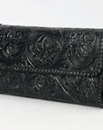 Clutch Beautifully Hand Tooled Genuine Leather women bag western handbag purse