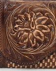 Clutch Beautifully Hand Tooled Genuine Leather women bag western handbag purse