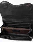 Clutch Beautifully Hand Tooled Genuine Leather women bag western handbag purse