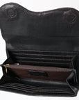 Clutch Beautifully Hand Tooled Genuine Leather women bag western handbag purse