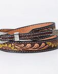 American Darling Hand tooled Hatband Genuine American Leather Western Adjustable Unisex