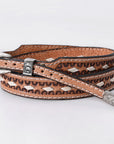 American Darling Hand tooled Hatband Genuine American Leather Western Adjustable Unisex