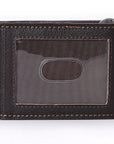 BAR H EQUINE Genuine Leather Rodeo Bifold Money Clip Wallet For Men Women Brown With Floral Hand Carved Tooled