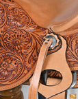 Hilason Western Horse Saddle Wade Ranch Roping American Leather Tan