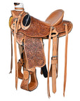 Hilason Western Horse Saddle Wade Ranch Roping American Leather Tan