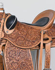 Hilason Western Horse Saddle Wade Ranch Roping American Leather Tan