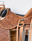 Hilason Western Horse Saddle Wade Ranch Roping American Leather Tan