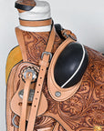 Hilason Western Horse Saddle Wade Ranch Roping American Leather Tan