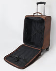American Darling Travel Case Beautifully Hand Tooled Hair-On Genuine Leather women bag western Handbag Purse