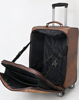 American Darling Travel Case Beautifully Hand Tooled Hair-On Genuine Leather women bag western Handbag Purse
