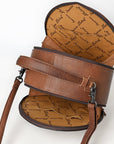 American Darling Canteen Hand Tooled Hair On Genuine Leather women bag western handbag purse