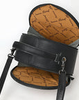 American Darling Canteen Hand Tooled Hair On Genuine Leather women bag western handbag purse