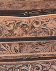 American Darling Travel Case Beautifully Hand Tooled Genuine Leather women bag western handbag purse