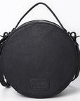 American Darling Hand Tooled & Hair On Crocodile Genuine Leather Canteen Bag