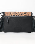 American Darling Clutch Hand Tooled Crocodile Embossed Genuine Leather Women Bag Western Handbag Purse