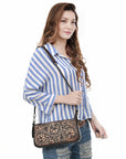 American Darling Small Crossbody Beautifully Hand Tooled Genuine Leather women bag western handbag purse