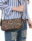 American Darling Small Crossbody Beautifully Hand Tooled Genuine Leather women bag western handbag purse