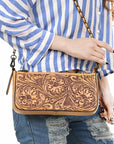 American Darling Small Crossbody Beautifully Hand Tooled Genuine Leather women bag western handbag purse