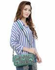 American Darling Small Crossbody Beautifully Hand Tooled Genuine Leather women bag western handbag purse