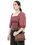 ADBG1609 Crossbody Hand Tooled Genuine Western Leather Women Bag
