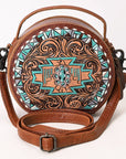 ADBG1611 Canteen Hand Tooled Genuine Western Leather Women Bag