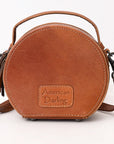 ADBG1611 Canteen Hand Tooled Genuine Western Leather Women Bag