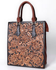 American Darling Hand Tooled Genuine Leather Tote Bag | Western Travel Bags College