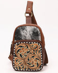 American Darling Hand Curved & Hair On Genuine Leather Sling Bag