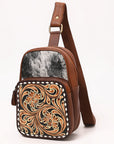 American Darling Hand Curved & Hair On Genuine Leather Sling Bag