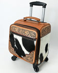 American Darling Travel Case Beautifully Hand Tooled Hair-On Genuine Leather women bag western handbag purse