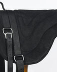 Hilason Horsemanship Leather Bareback Western Treeless Saddle Pad Black