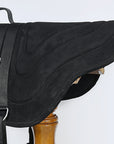 Hilason Horsemanship Leather Bareback Western Treeless Saddle Pad Black