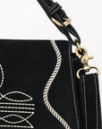 ADBGA670A Crossbody Genuine Western Suede Leather women bag