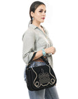 ADBGA670A Crossbody Genuine Western Suede Leather women bag