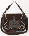ADBGA670B Crossbody Genuine Western Suede Leather women bag