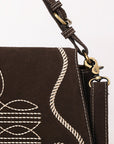 ADBGA670B Crossbody Genuine Western Suede Leather women bag