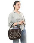ADBGA670B Crossbody Genuine Western Suede Leather women bag