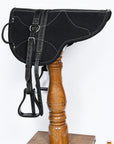 Hilason Natural Horsemanship Leather Bareback Treeless Saddle Pad Black