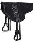 Hilason Natural Horsemanship Leather Bareback Treeless Saddle Pad Black