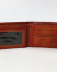 OHLAY Rodeo Genuine Leather Western Bifold Wallet For Men Mahogany