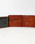 OHLAY Rodeo Genuine Leather Western Bifold Wallet For Men Mahogany