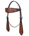 COMFYTACK Western Horse Headstall Breast Collar Set American Leather Tan
